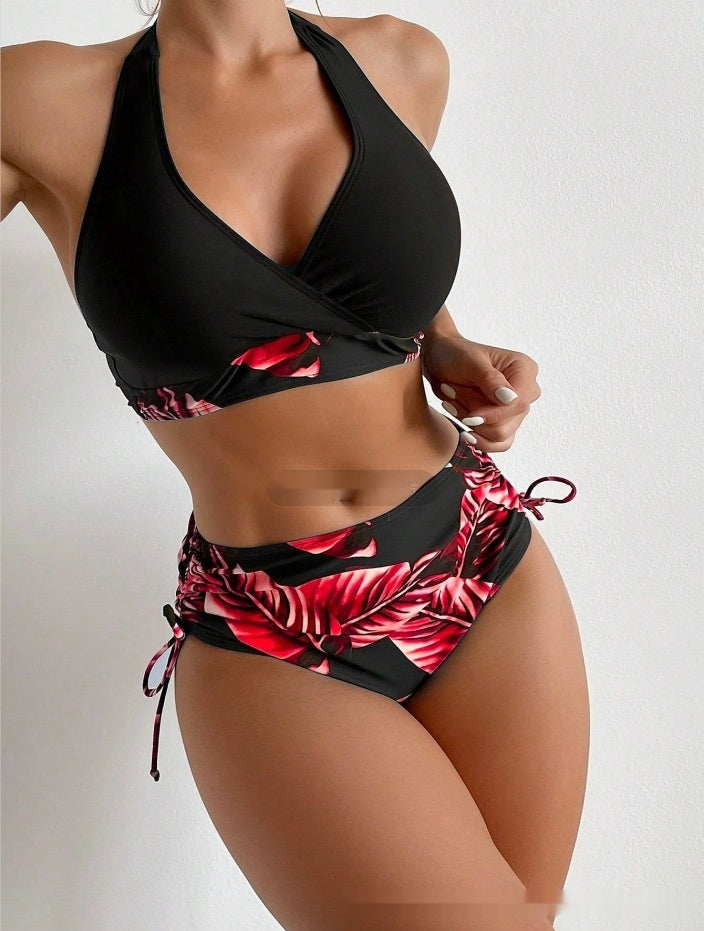 Woman's High Waist Halter Bikini/11 Colors