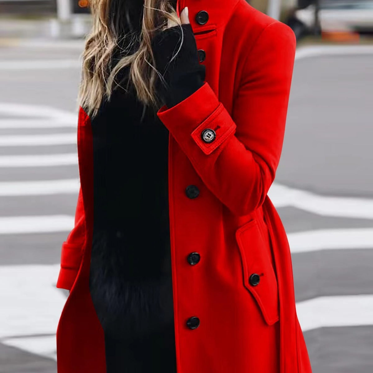 Women's Slim-fit Woolen Coat/4 Colors