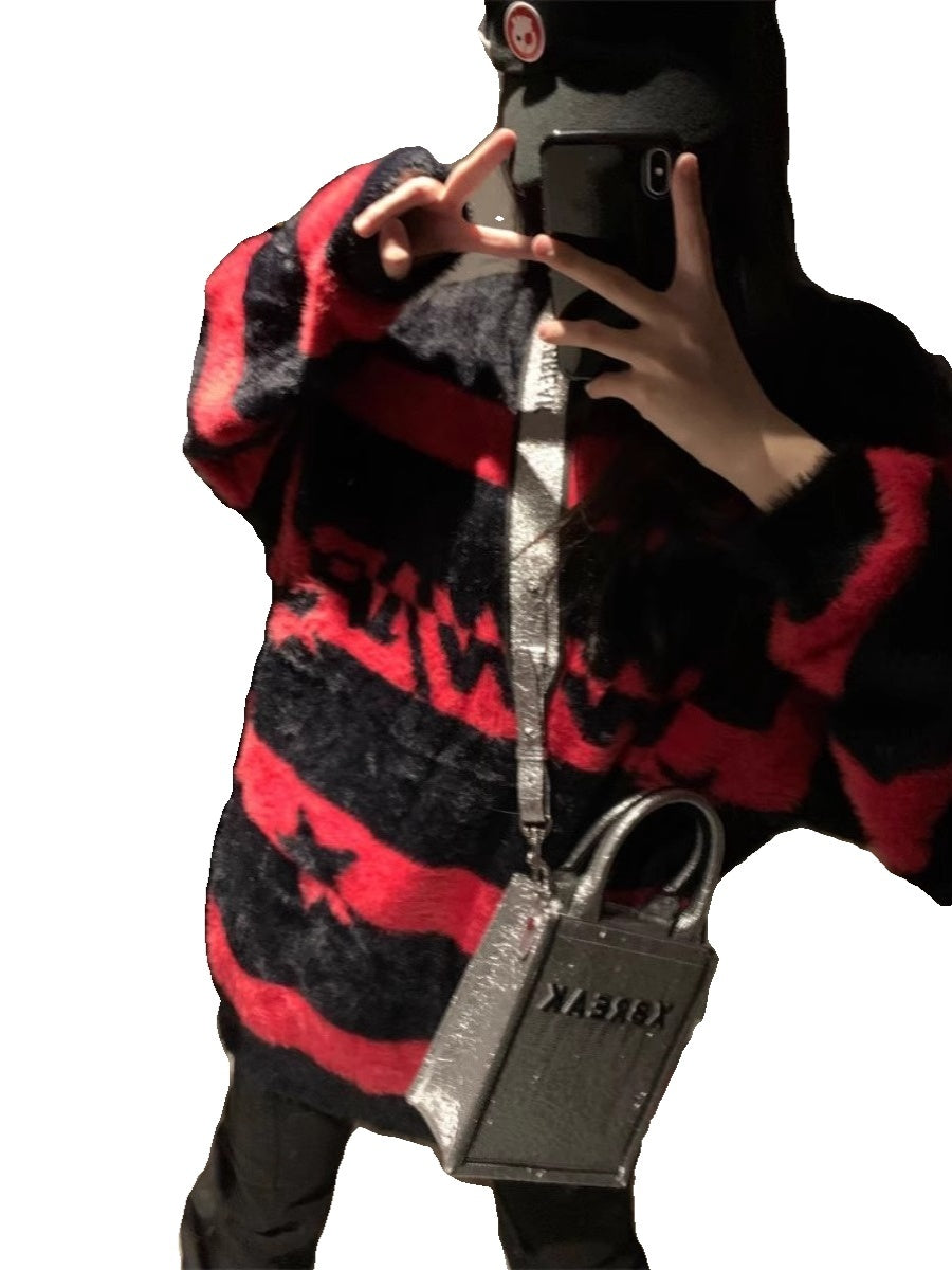 Woman's Stripped Oversize Sweater/2 Colors