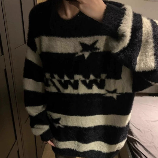 Woman's Stripped Oversize Sweater/2 Colors