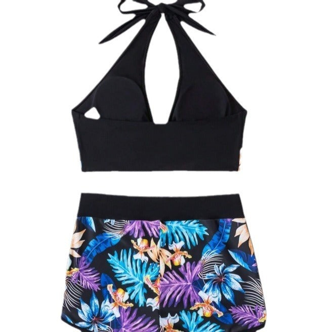Woman's Boxer Printed Halter Bikini/2 Colors