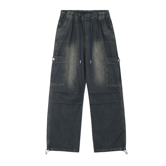 Men's Unique Denim Cargo Pants