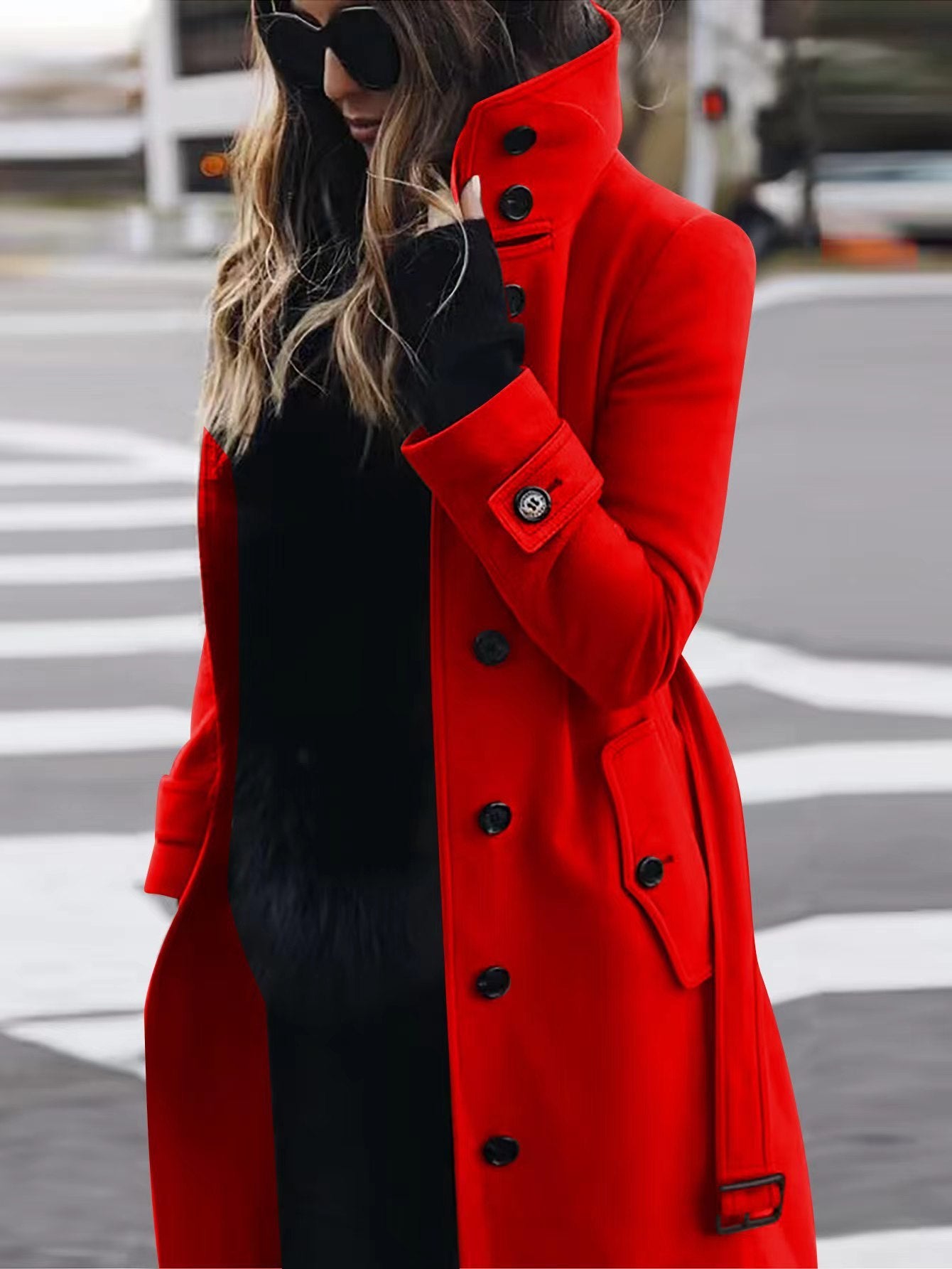 Women's Slim-fit Woolen Coat/4 Colors