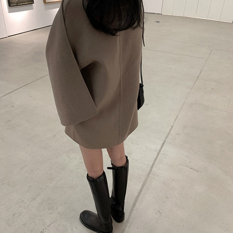 Women's Design Scarf Wool Coat